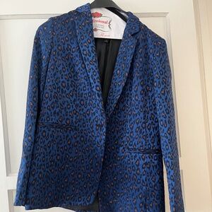 Banana Republic Metallic Animal Print Blazer